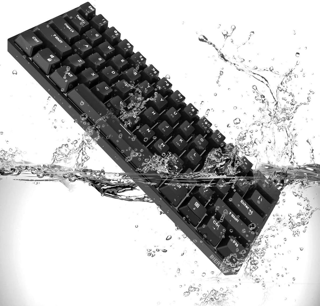 60% Mechanical Keyboard, RGB Backlit Wired PBT Keycap Waterproof Type-C Mini Compact 61 Keys, Pack of 2 H828