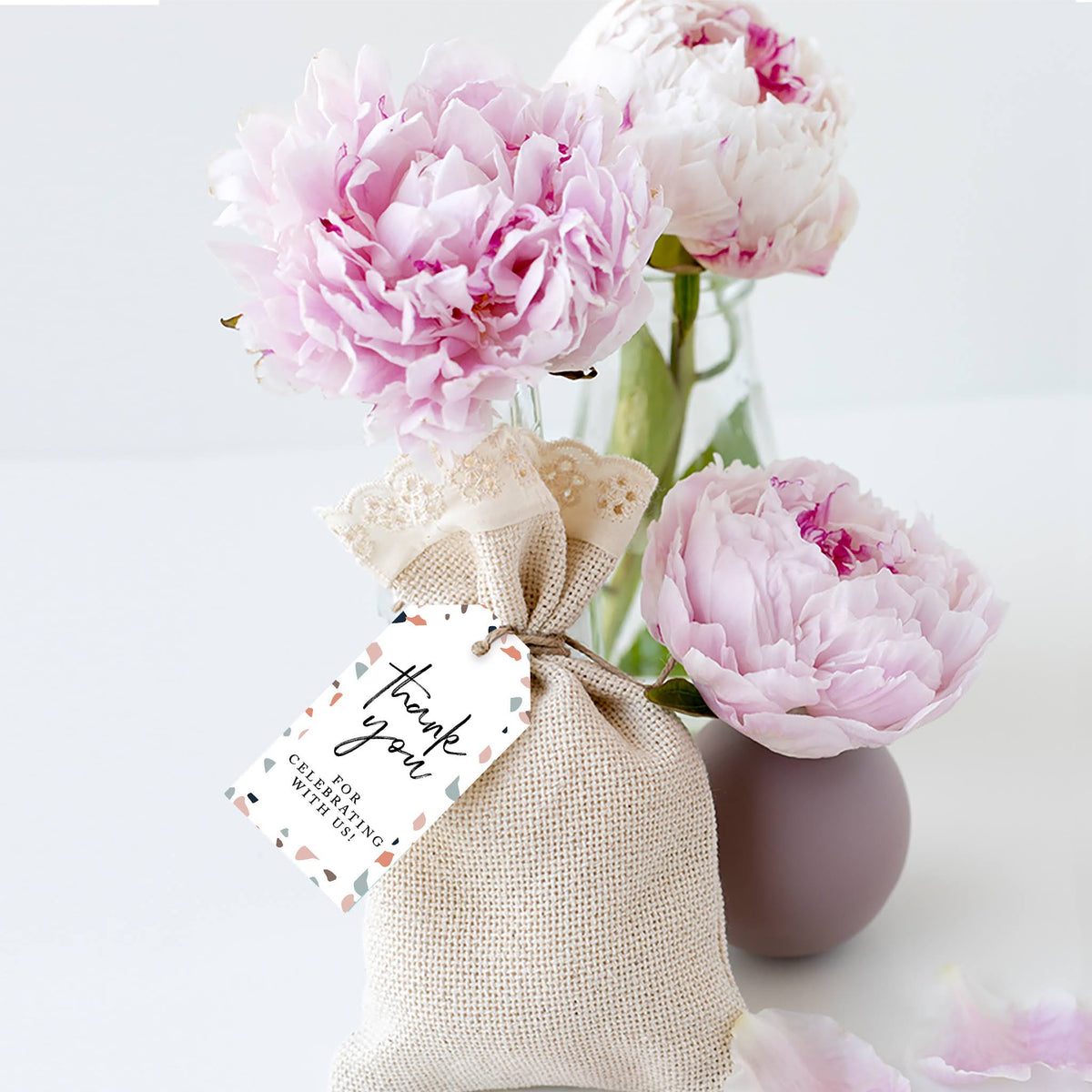 100-Pk Terrazzo Cardstock Gift Tags I580