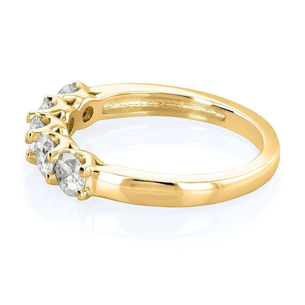 14K White Gold Moissanite Bridal Wedding Band A8900