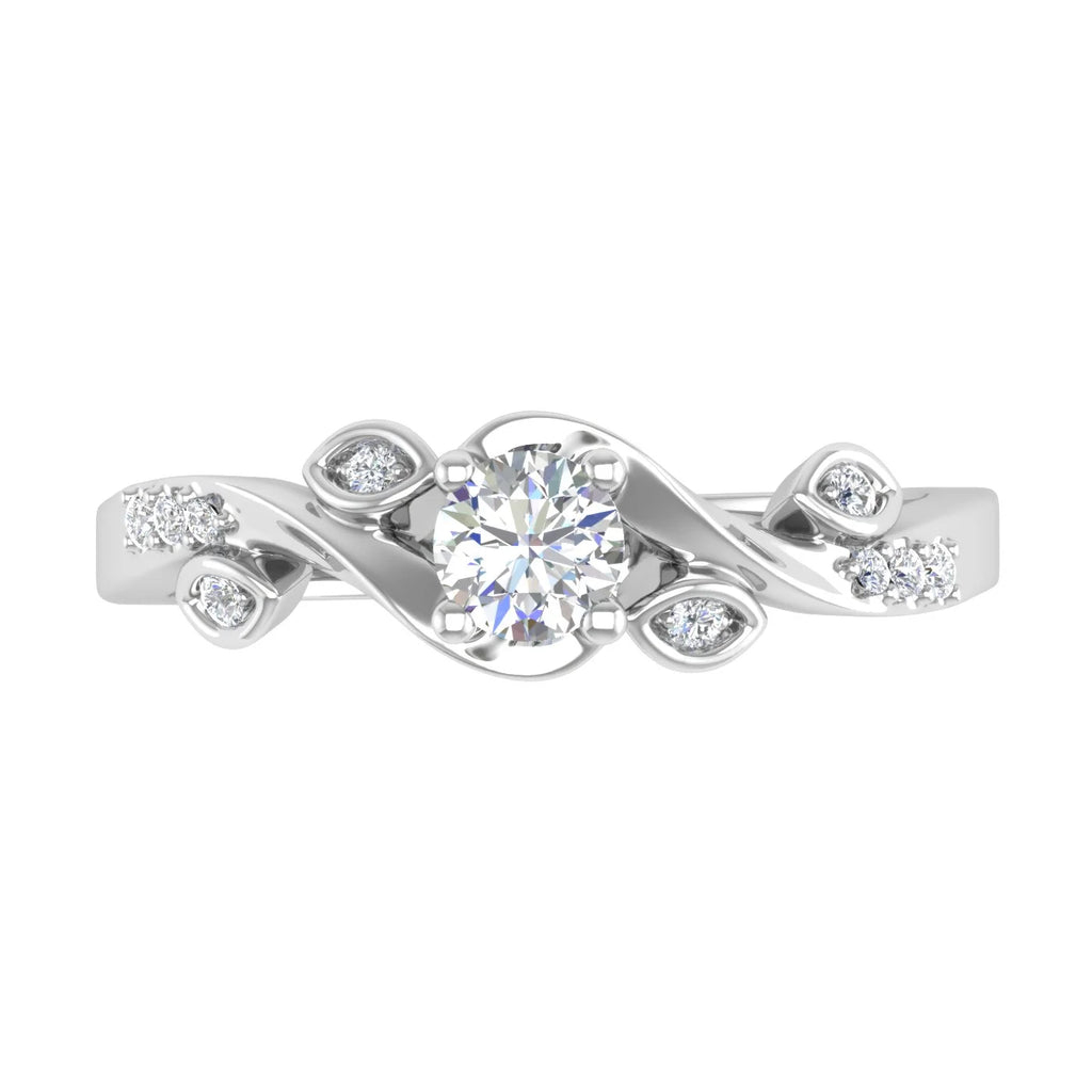 10K White Gold Diamond Engagement Ring P4759