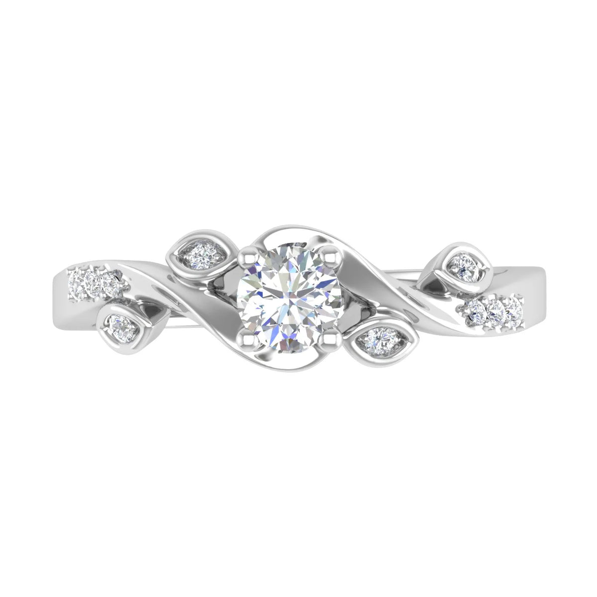10K White Gold Diamond Engagement Ring P4759