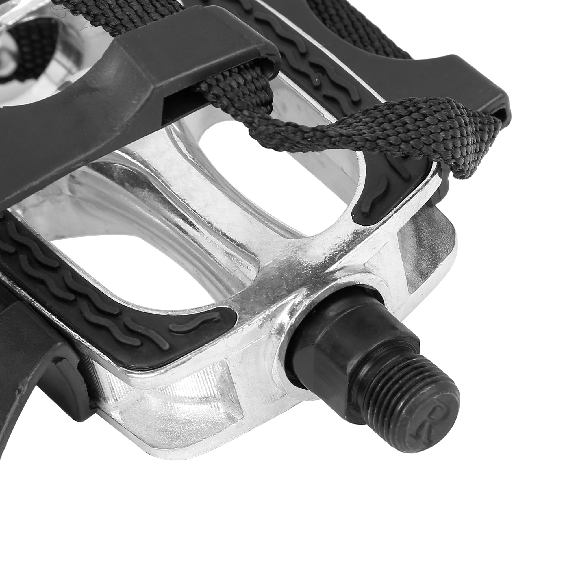 9/16'' Platform Bicycle Pedals with Toe Clip Foot Straps K456902