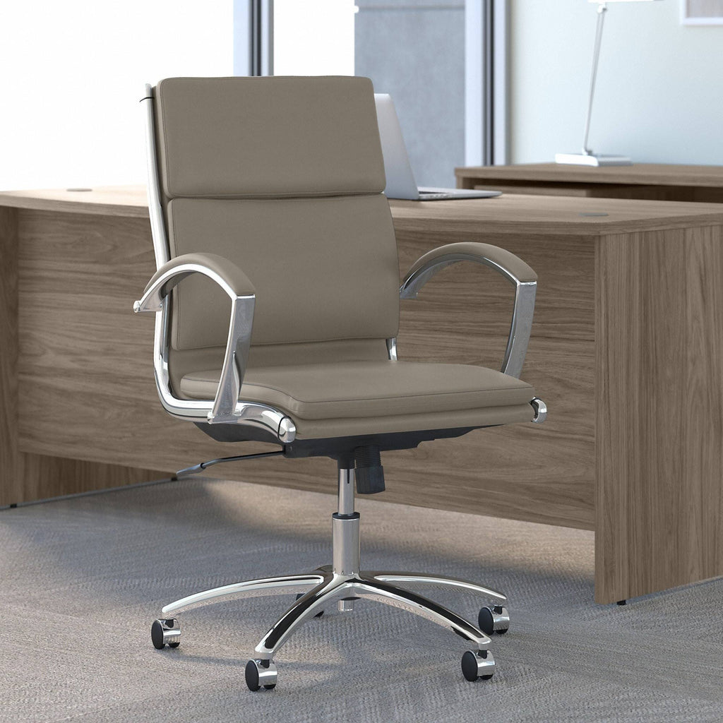 Washed Gray Leather Executive Office Chair G339126