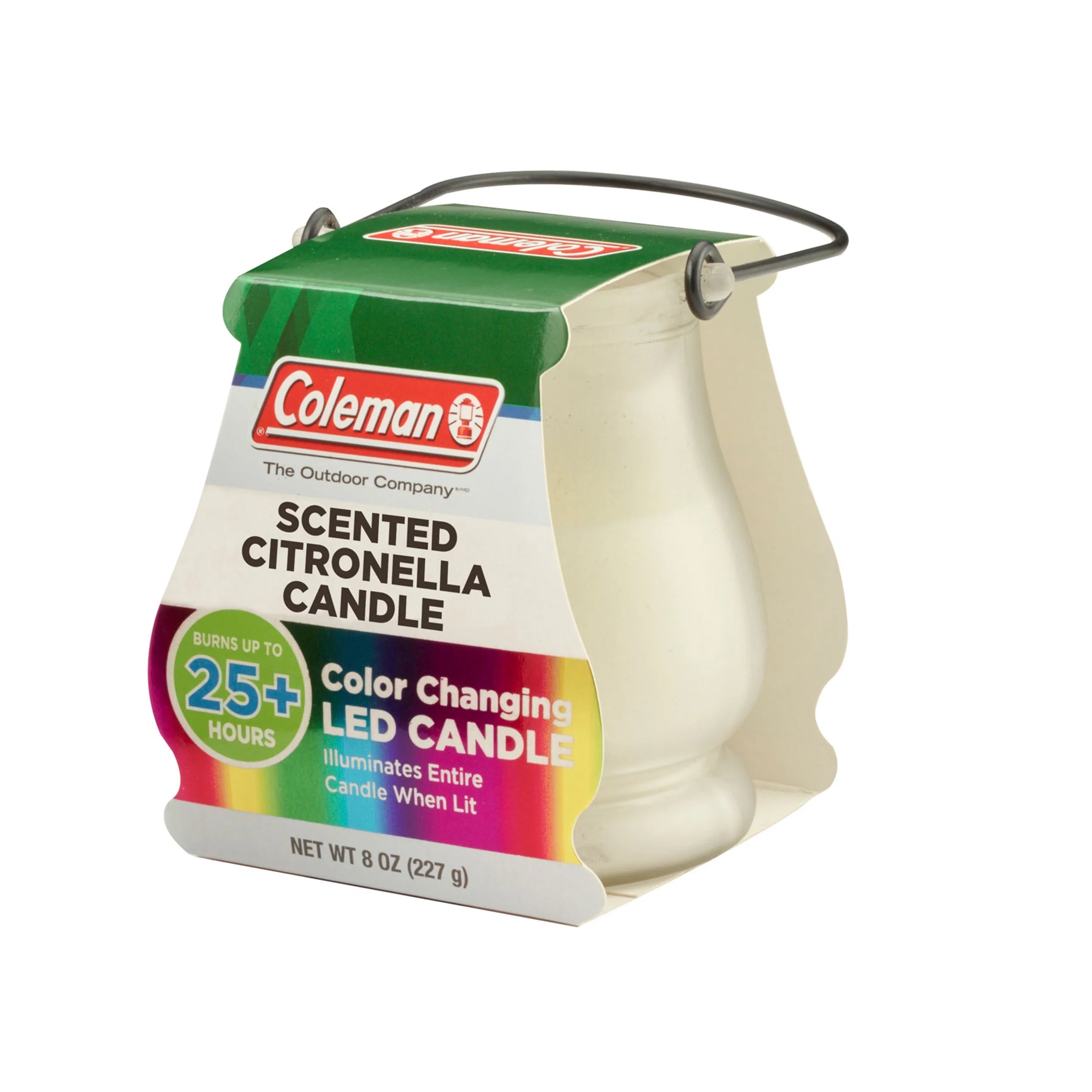 Color Changing LED Citronella Outdoor Scented Candle, 8 oz, Pack of 6 D9789