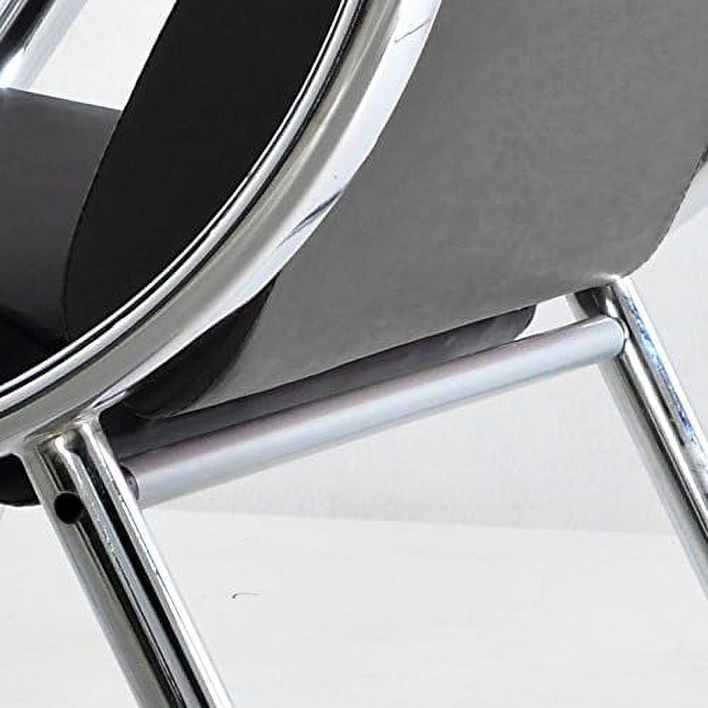 Black PU Leather Visitor Sofa K8111