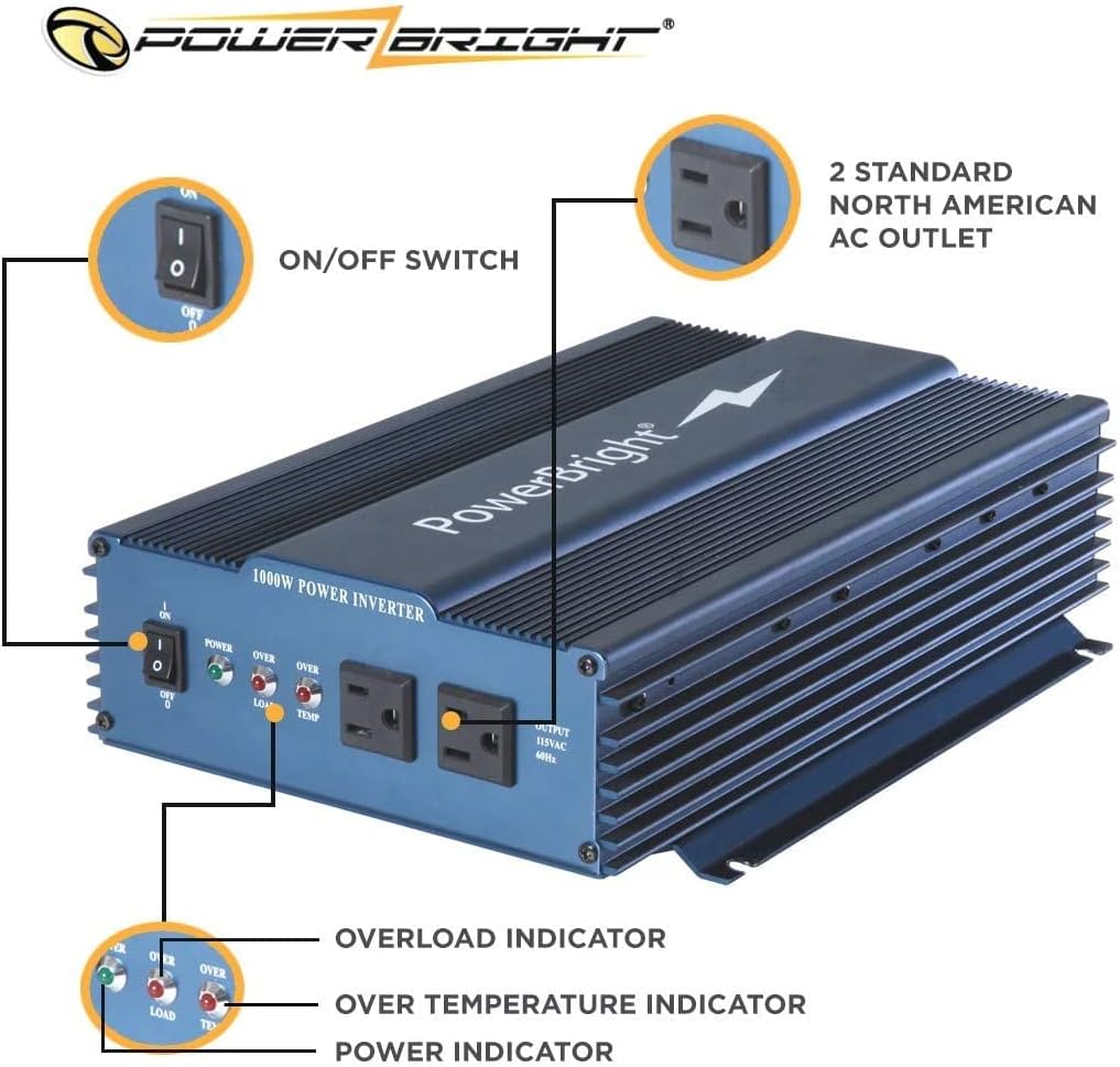 24 Volt 600 Watt Pure Sine Power Inverter J205