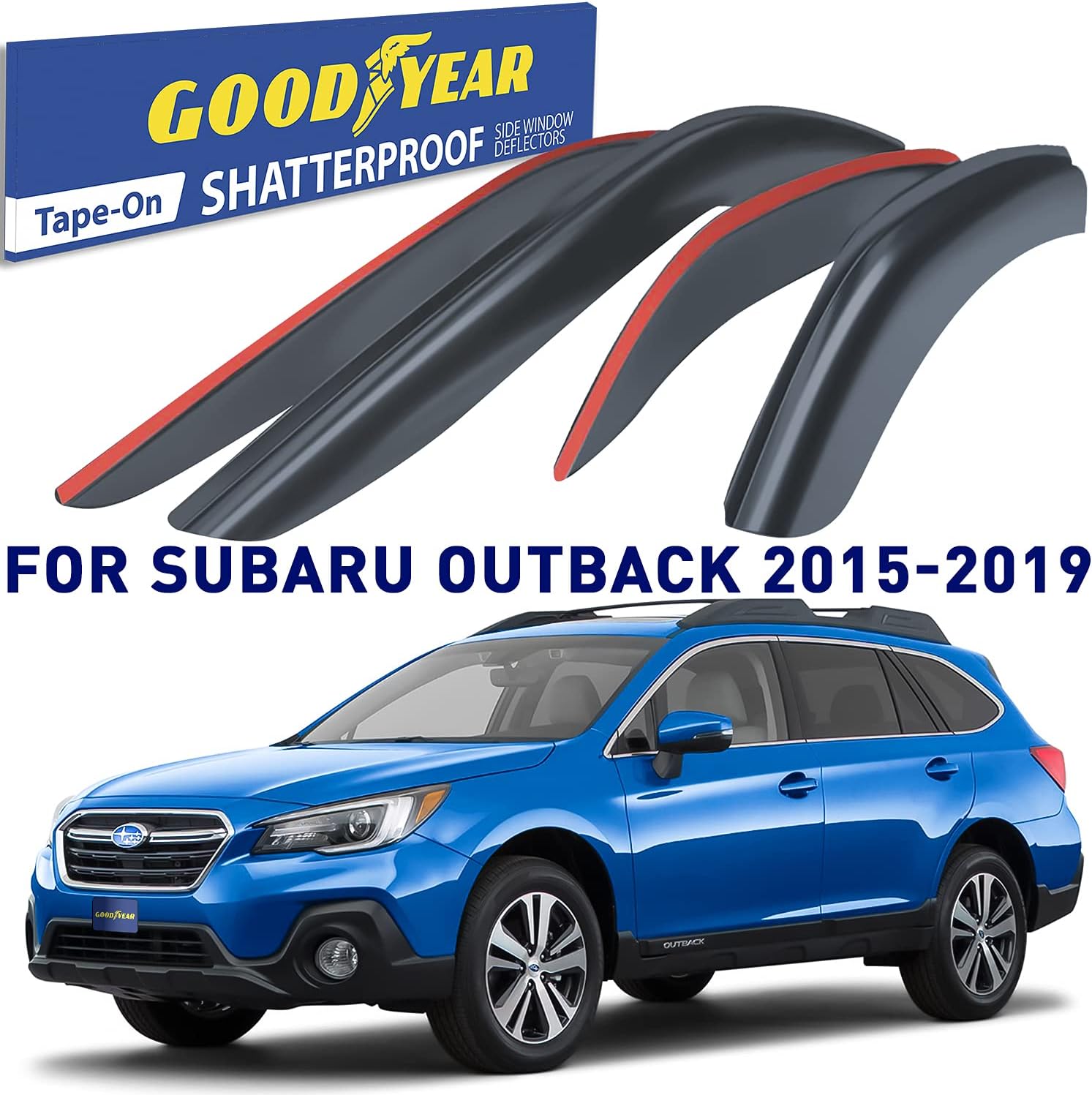 4pcs Tape-on Window Deflectors B325