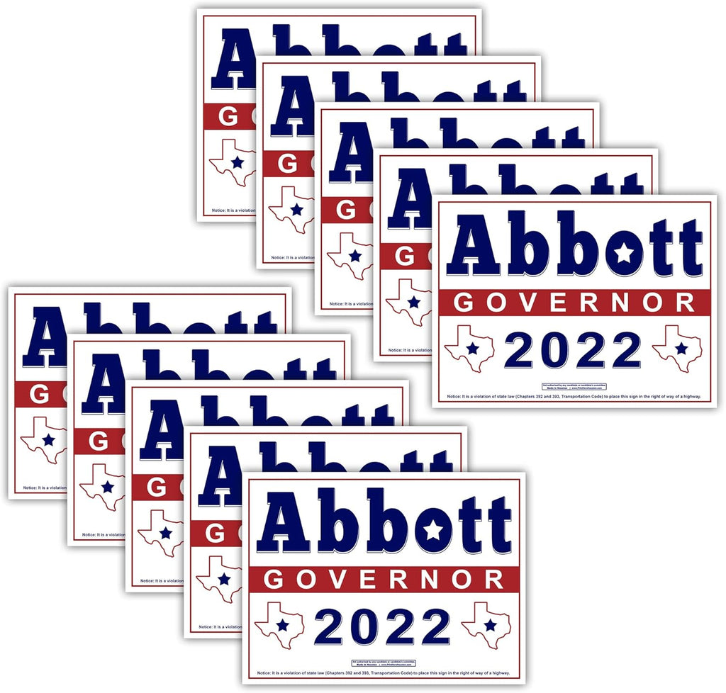 Yard Sign with Metal Wire H-Stake Stand and Bumper Sticker I910355