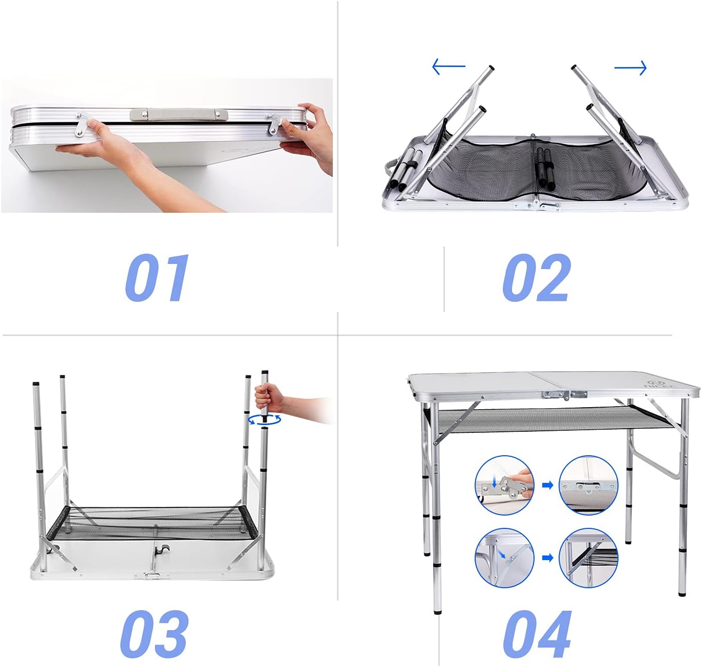 Folding Camping Table with Carry Handle X582