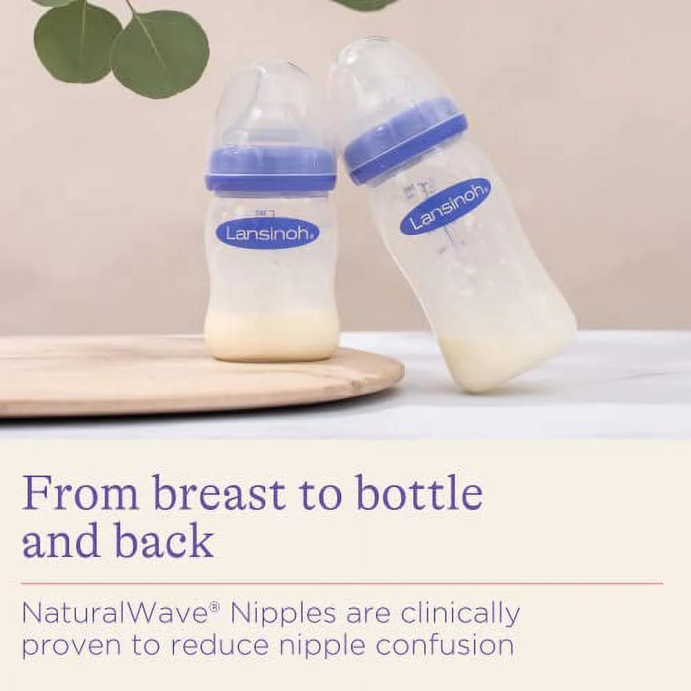 8 Ounces Baby Bottles with 3 Medium Flow Nipples S3351