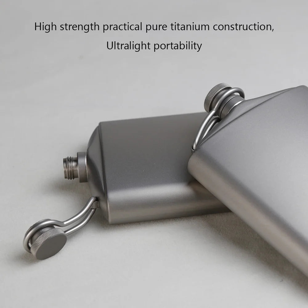 Ultralight Ti Flat Bottle with Screw Clip C218982