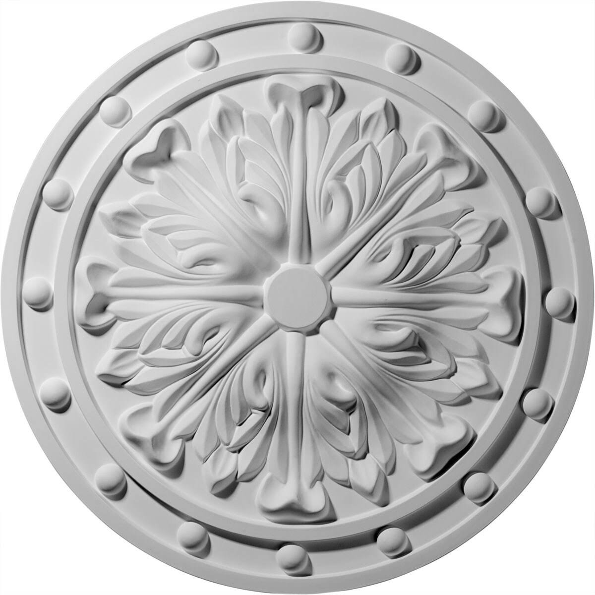 20 1/2x22OD x 1 1/2x22P Acanthus Leaf Ceiling Medallion Hand-Painted Clear Yellow T528627