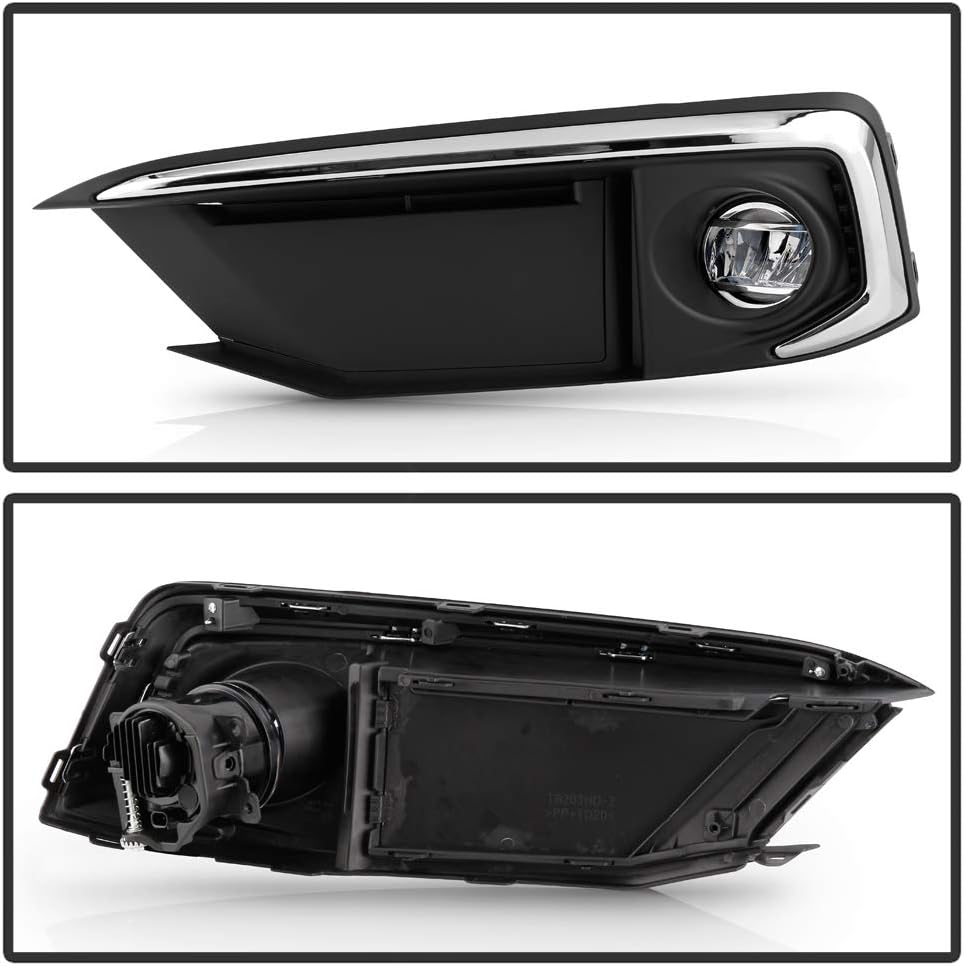 LED Bumper Fog Lights Driving Lamps Pair Set Assembly E21855