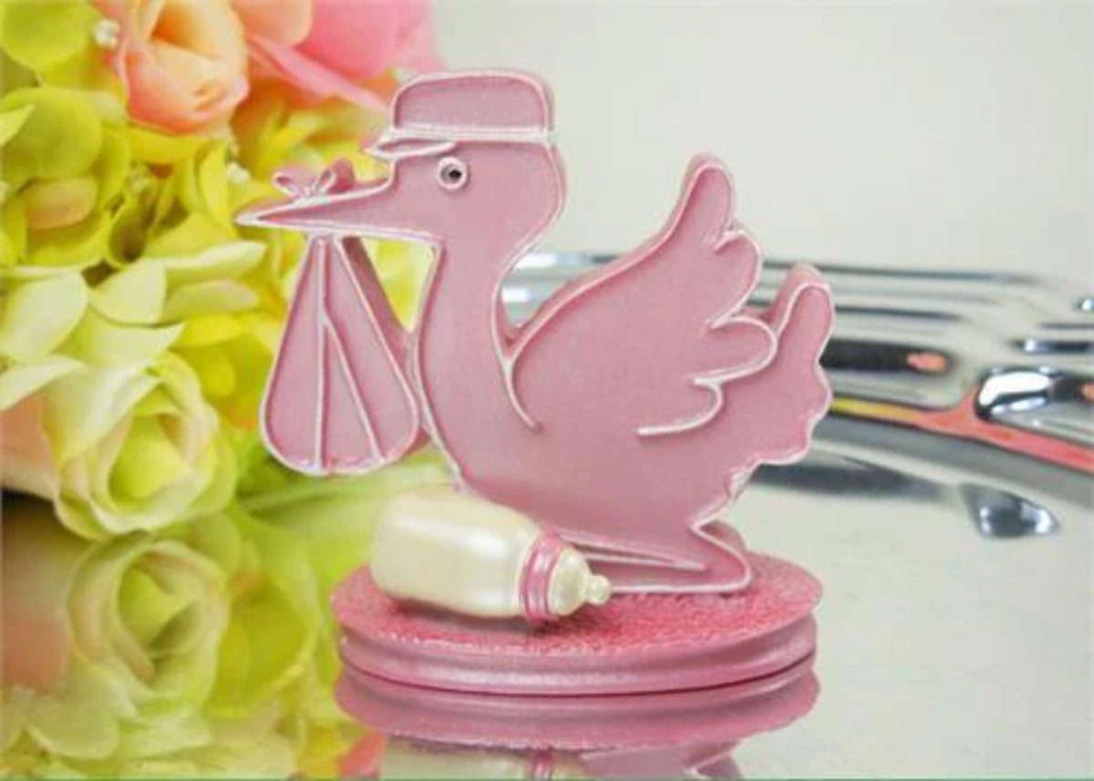 Pink Baby Shower Stork and Bottle Favors J144240