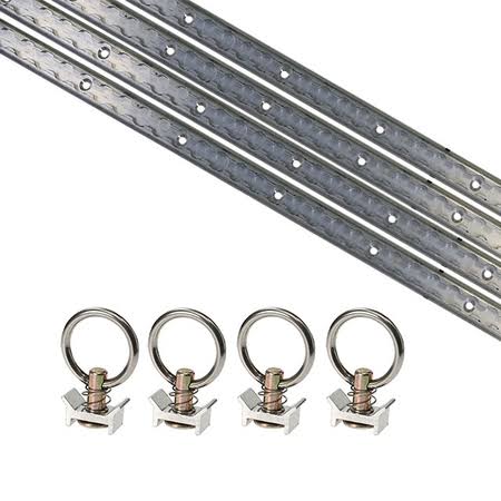 8 Piece Aluminum L Track Tie Down System R2907