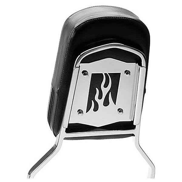 Chrome Backrest / Sissy Bar with Leather Pad V3636