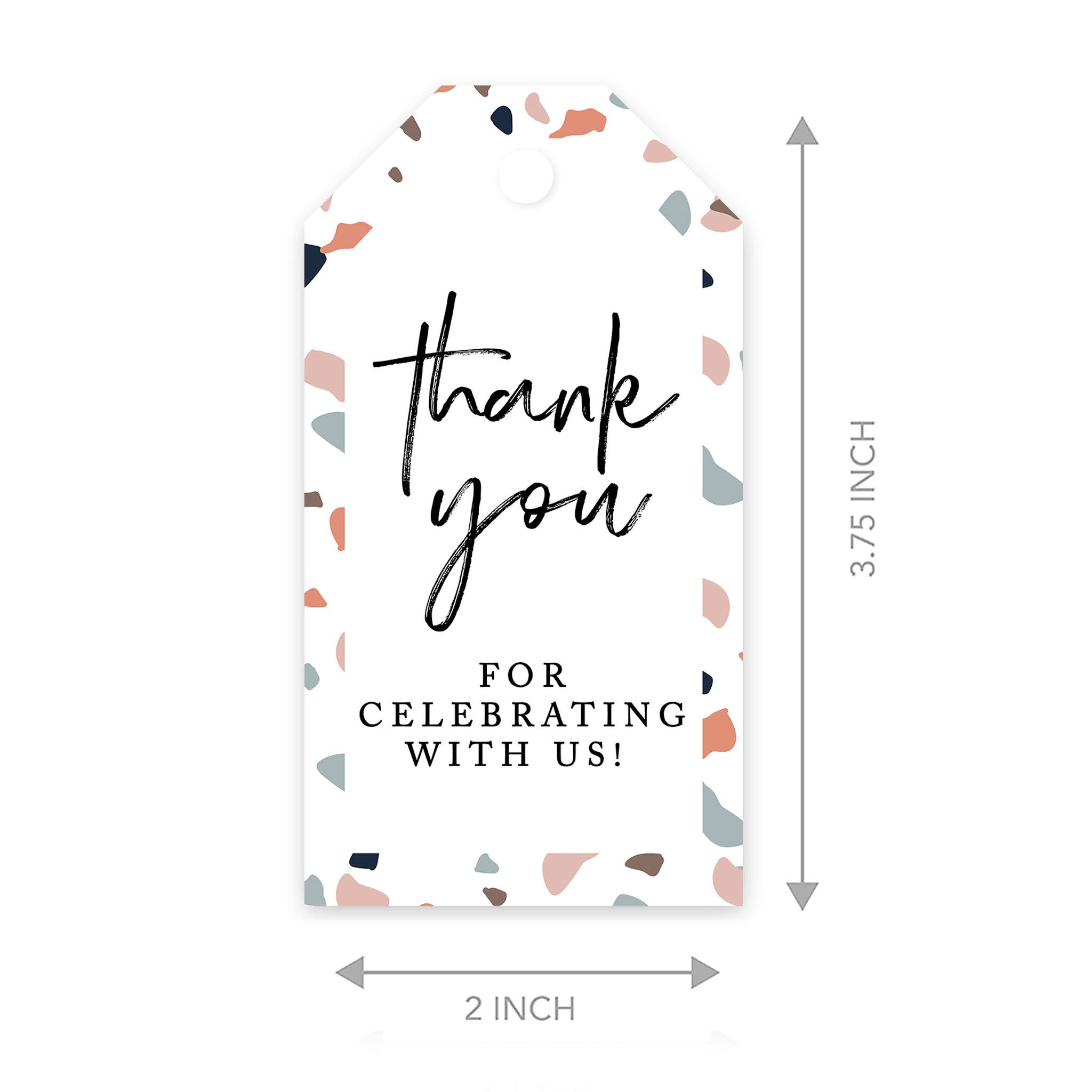 100-Pk Terrazzo Cardstock Gift Tags I580