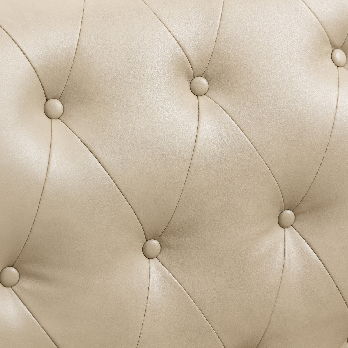 Beige PU Leather Accent Armchair H380