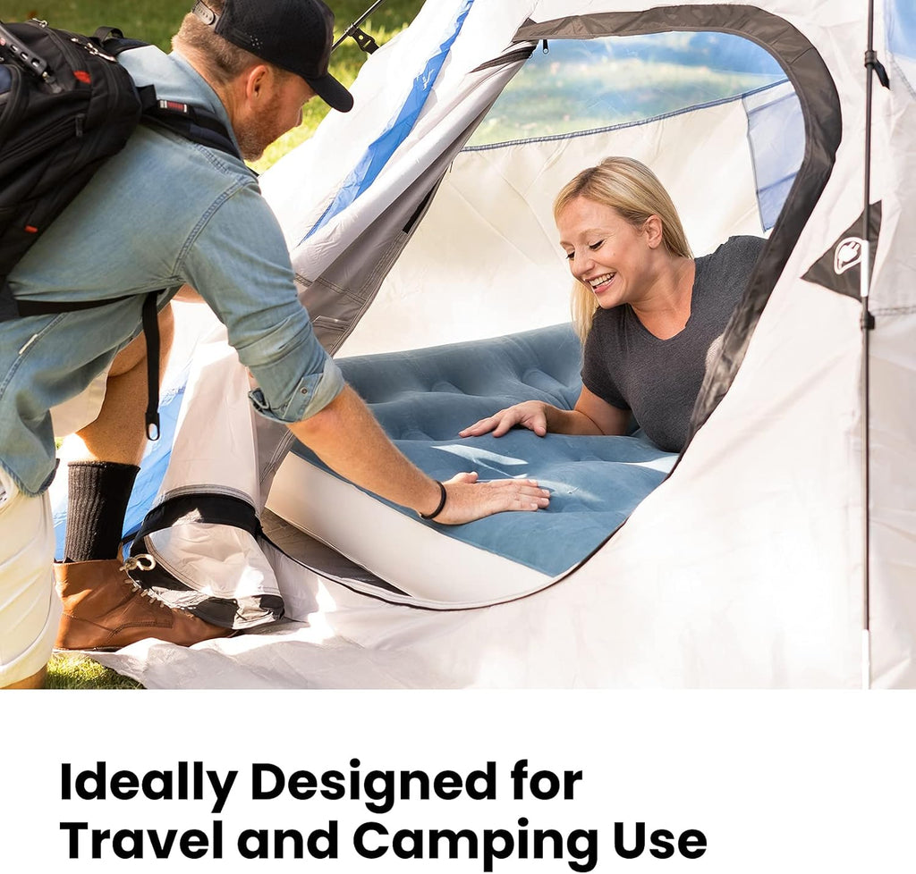 Pack of 2 Inflatable Air Mattress with Rechargeable Electric Pump P84656