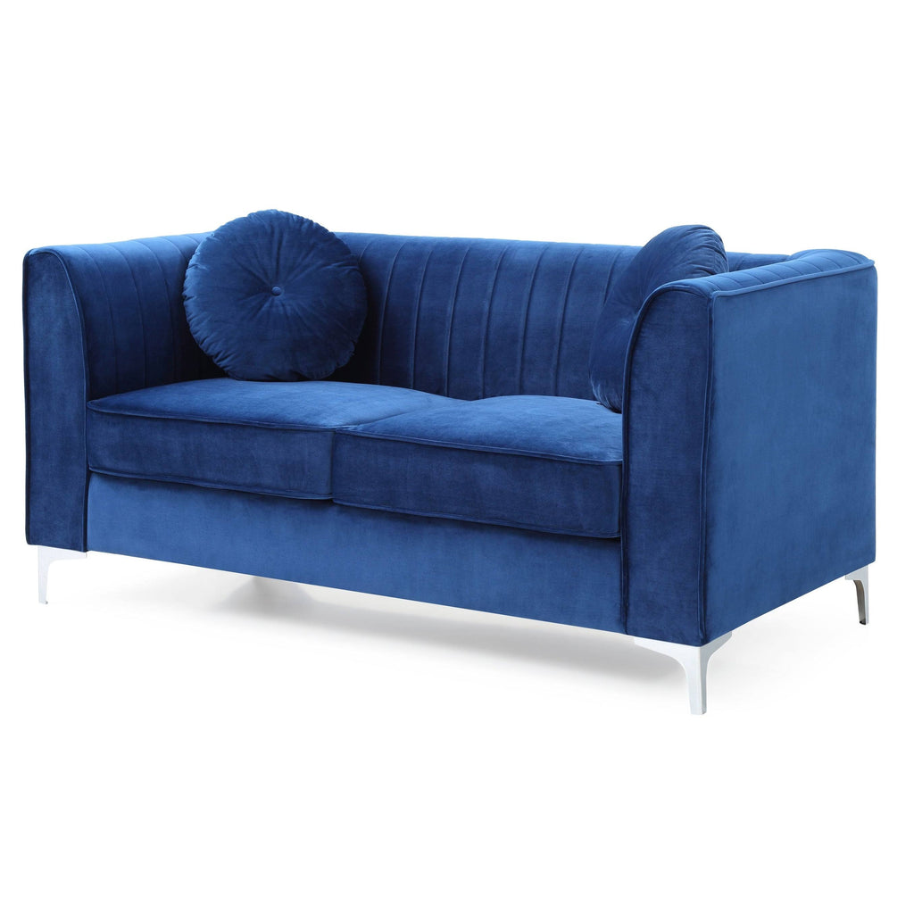 Ivory Velvet Loveseat X607126