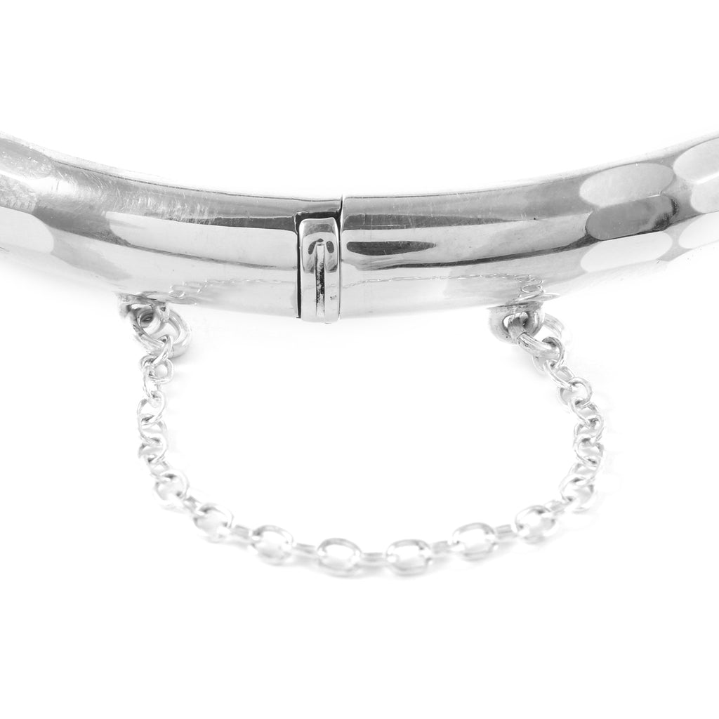 925 Sterling Silver Fancy Cuff Bangle Bracelet F75045