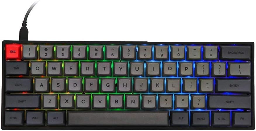 61 Keys Bluetooth 5.1 Hot Swappable Mechanical Keyboard with RGB Backlit, Water-Resistant, Type-C Cable D89267