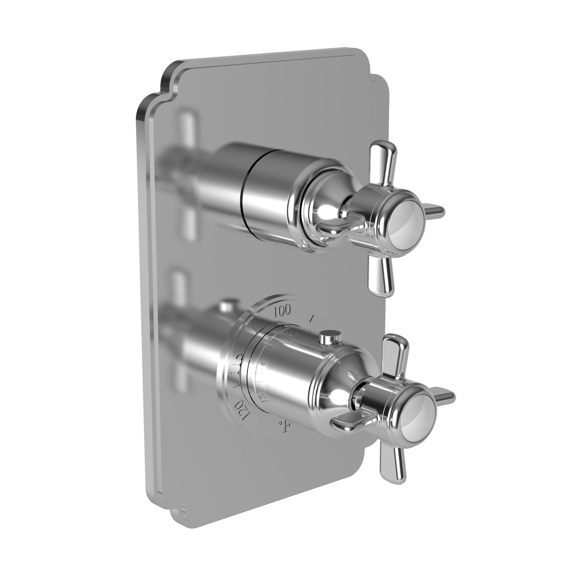 1/2x22 Square Thermostatic Trim Plate with Handle, Satin Nickel (PVD) S1417