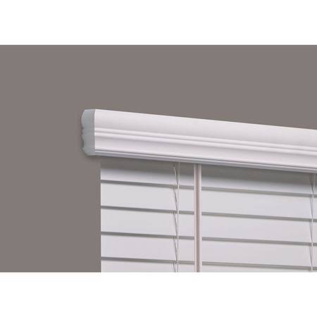 Cordless Faux Wood Blind, white, 66-3/4x22w x 5 H548