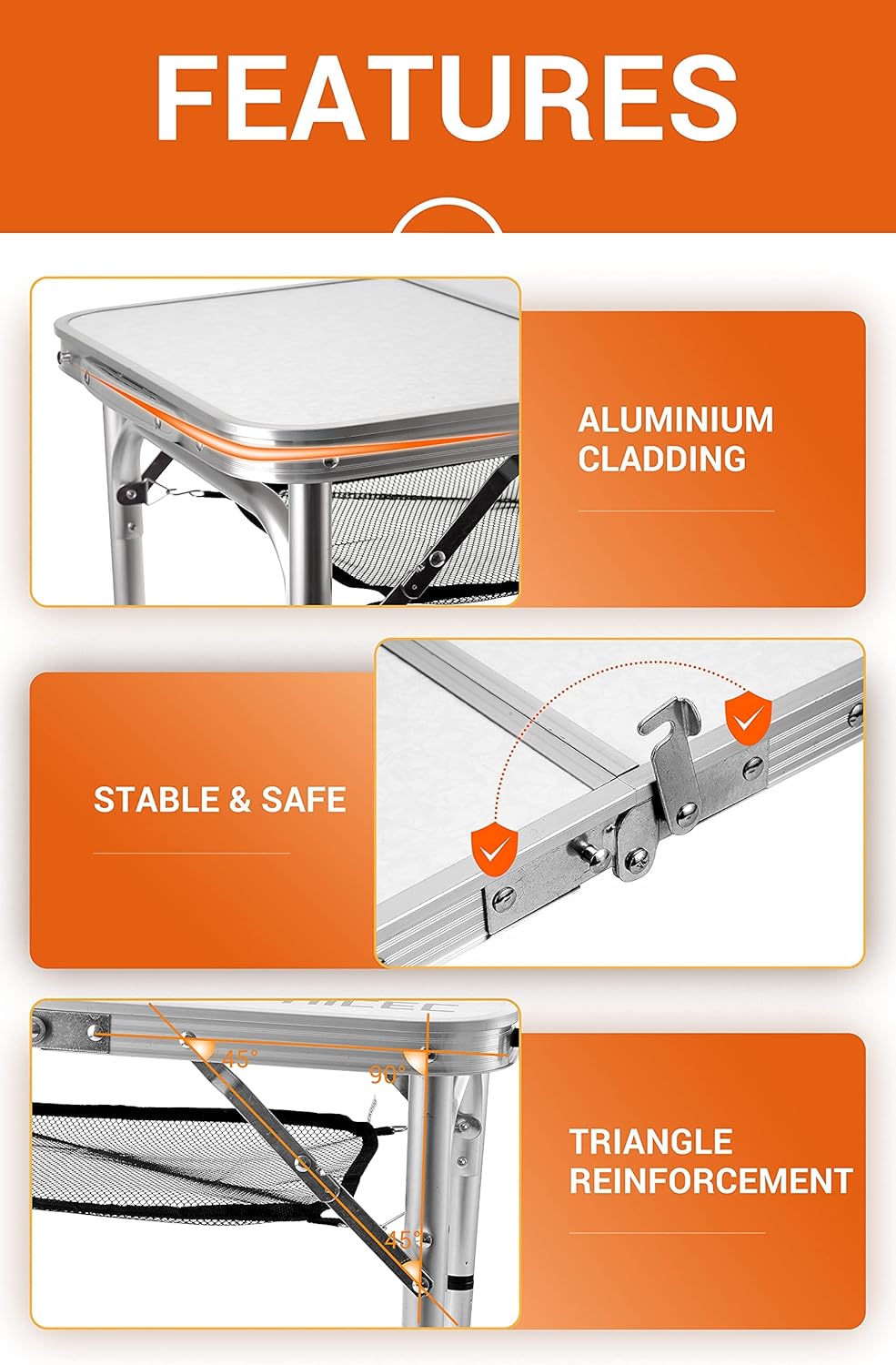 Folding Camping Table with Carry Handle X582