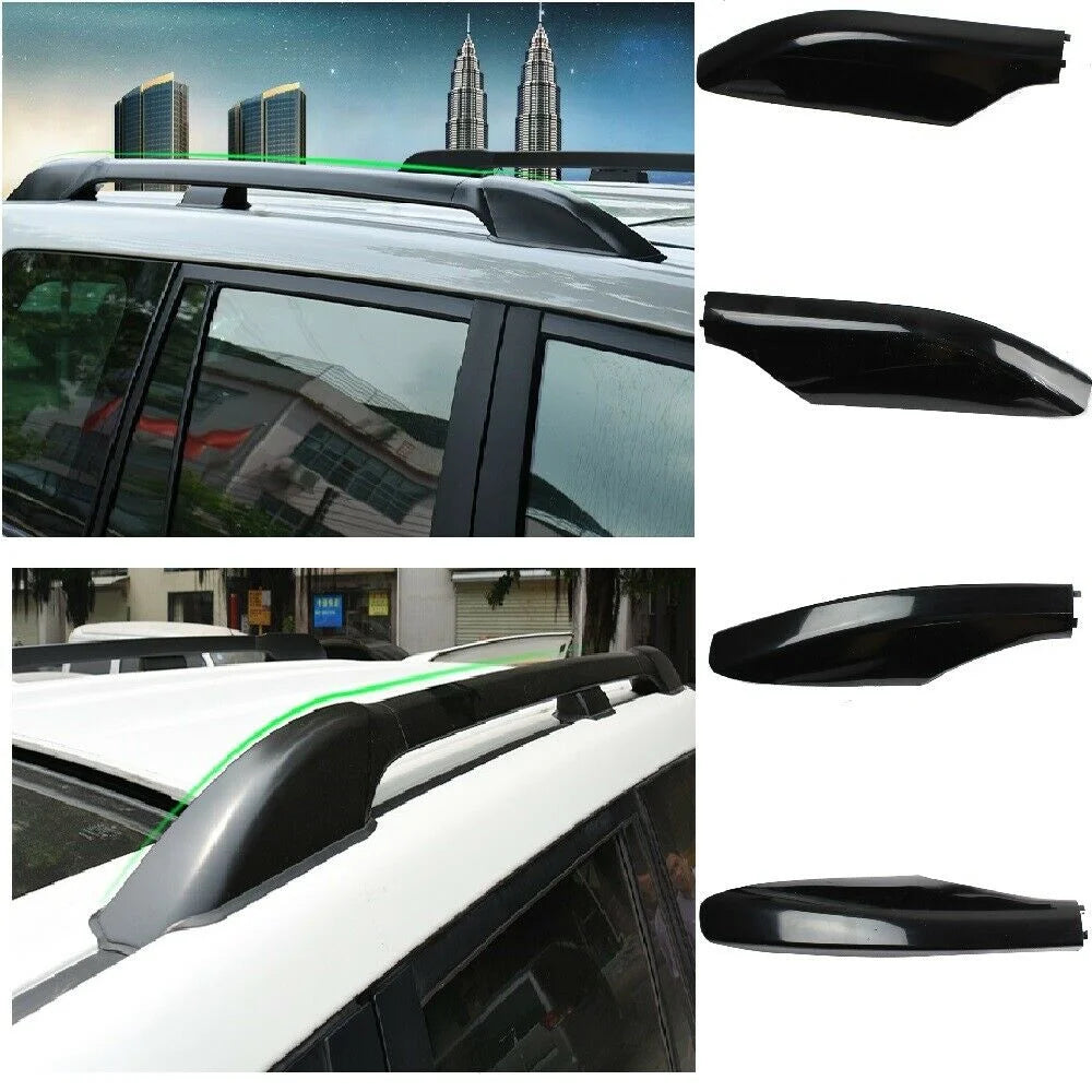 4Pcs Roof Rack Bar Rail End Protection Cover Cap for Prado S4325