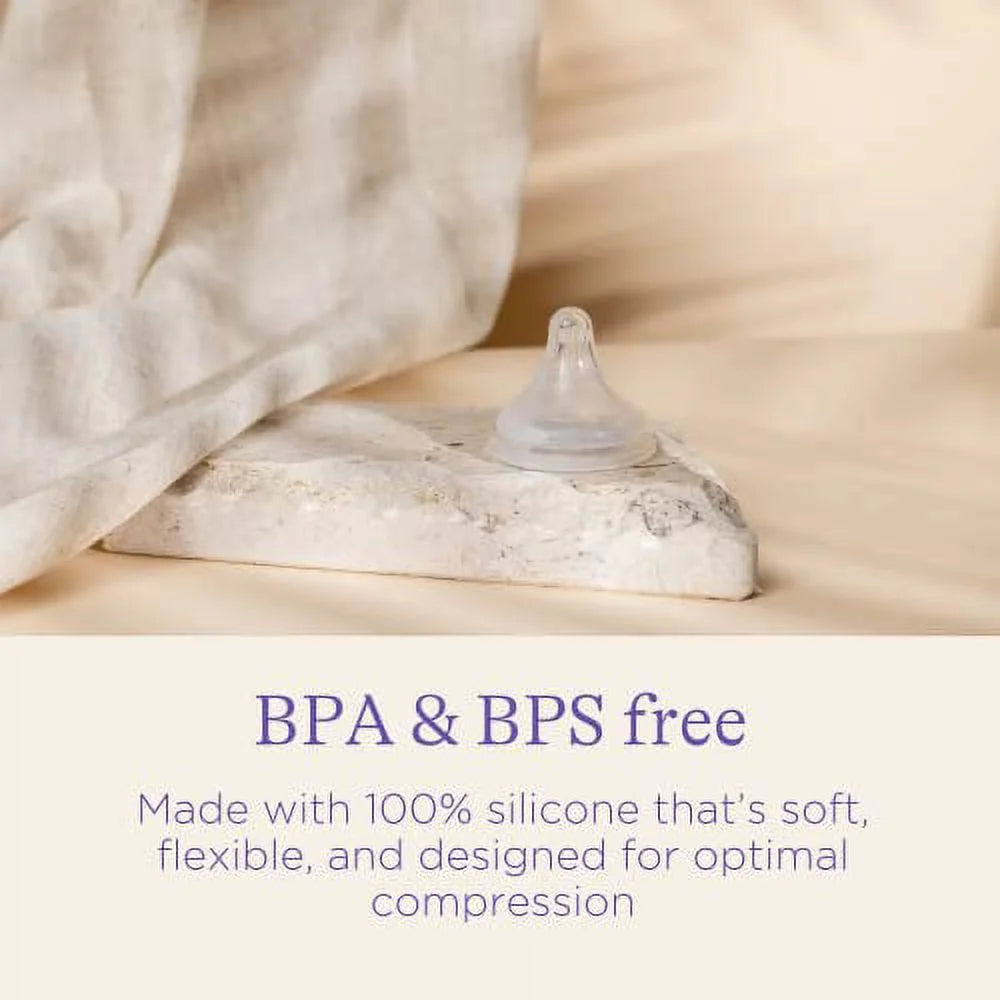 8 Ounces Baby Bottles with 3 Medium Flow Nipples S3351