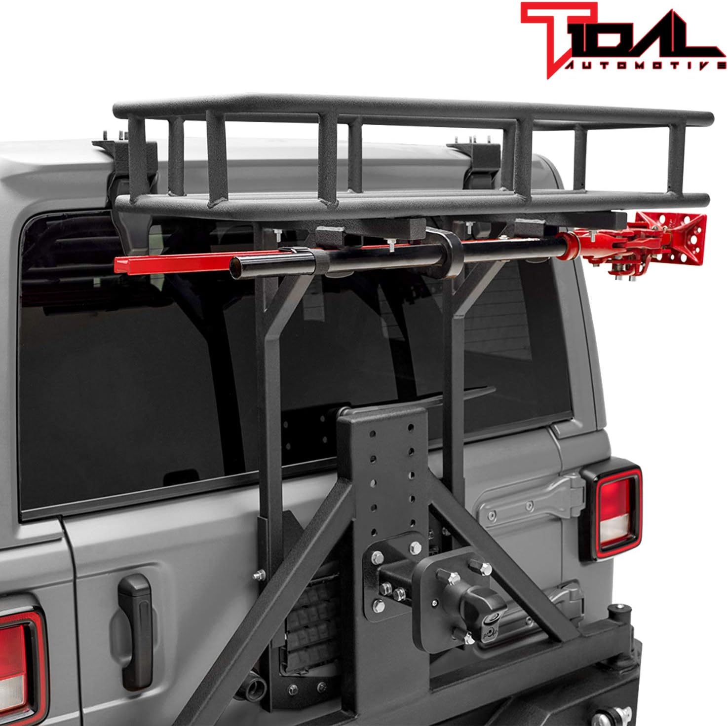 Rear Cargo Carrier Basket with Jack Mount for Wrangler JL X882