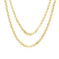 10k Yellow Gold 3mm Rolo Chain Pendant Necklace 16" - 30" G221472