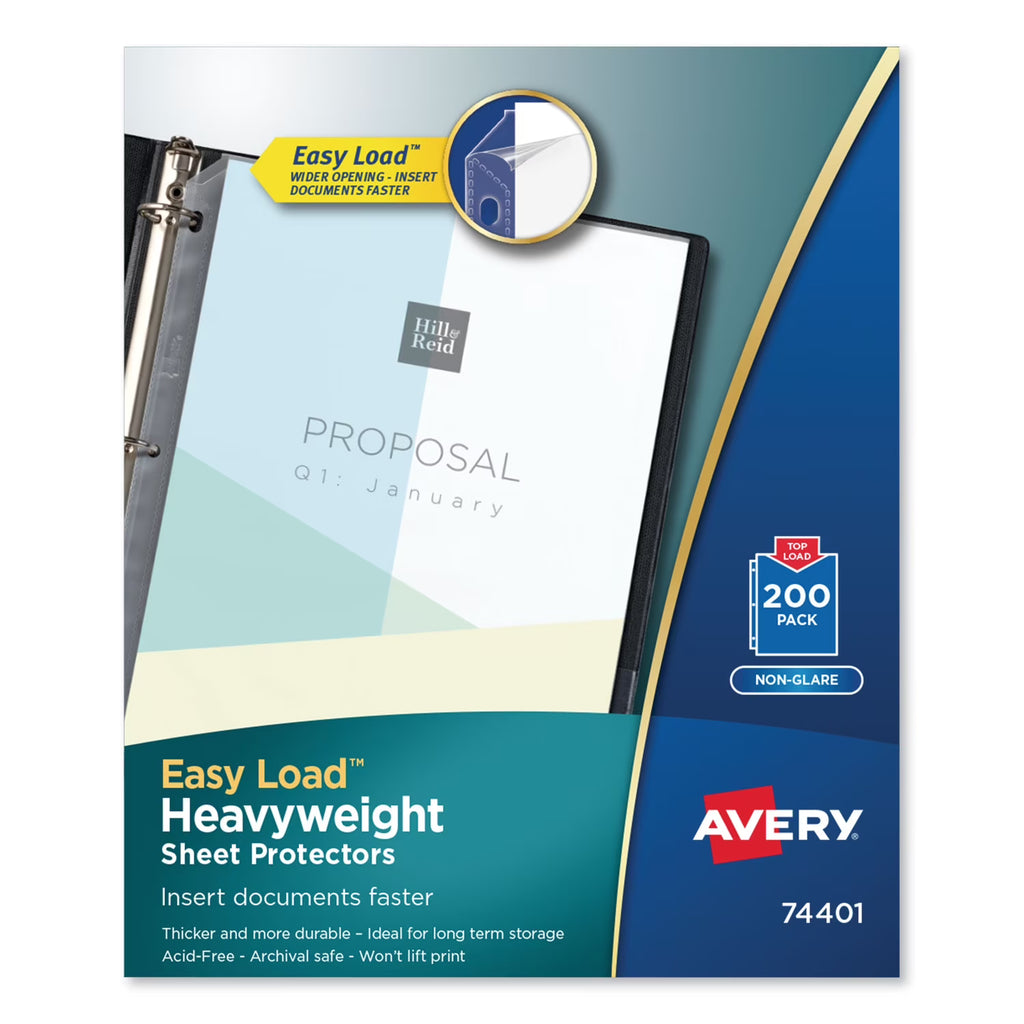 Letter Nonglare Poly Sheet Protectors, 200/Box E5748