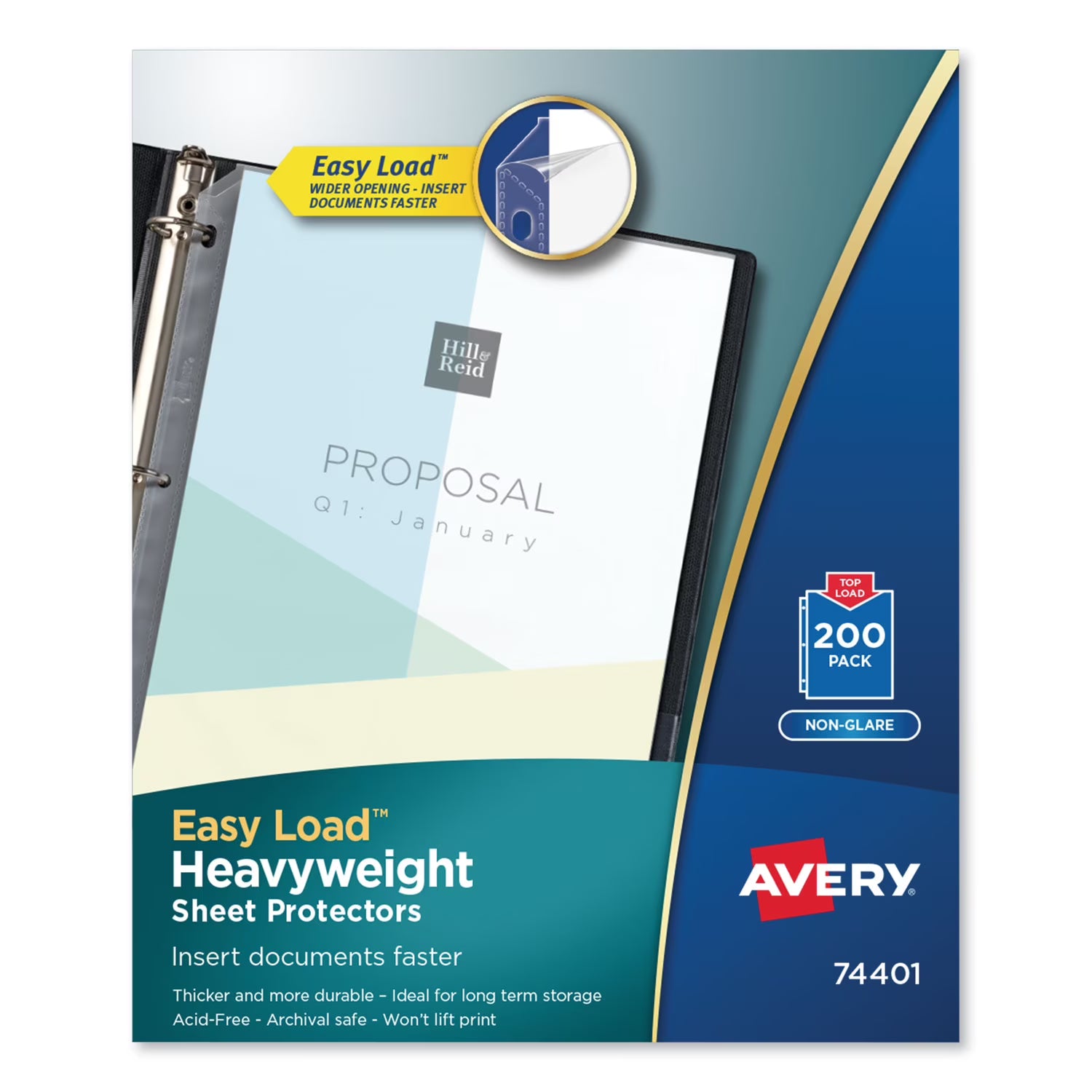 Letter Nonglare Poly Sheet Protectors, 200/Box E5748