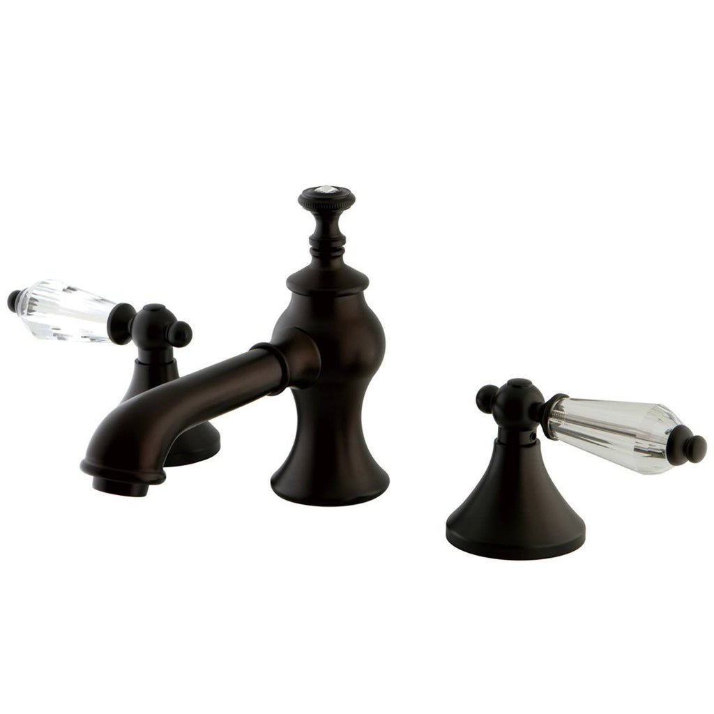 Oil Rubbed Bronze Widespread Lavatory Faucet with Brass Pop-Up R528