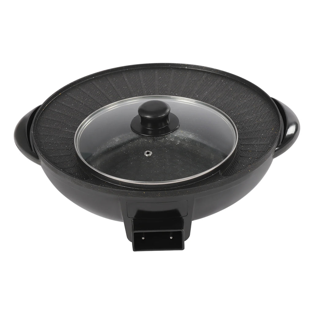 5L/5.28QT Electric Hot Pot Grill Combo with Lid Q717