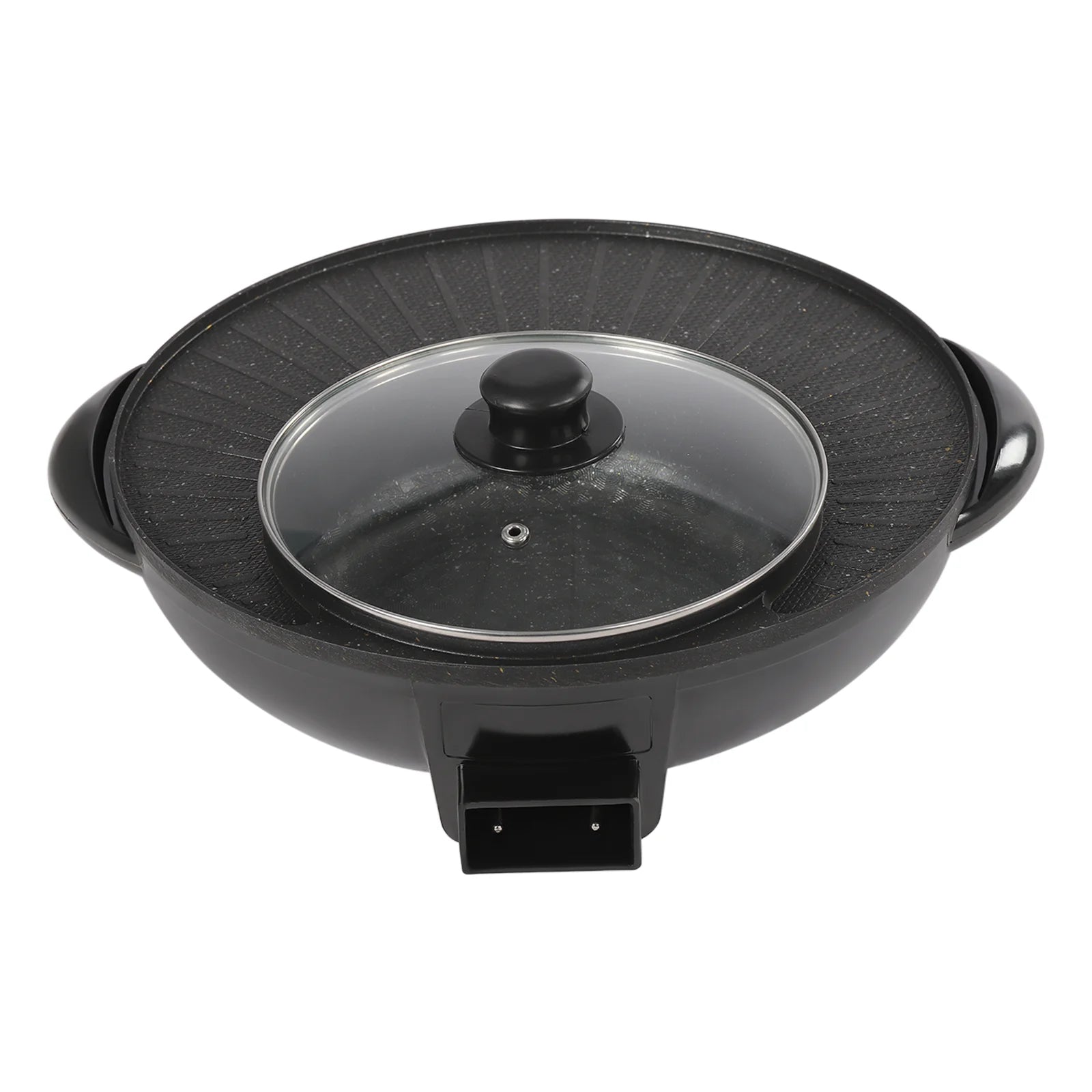 5L/5.28QT Electric Hot Pot Grill Combo with Lid Q717