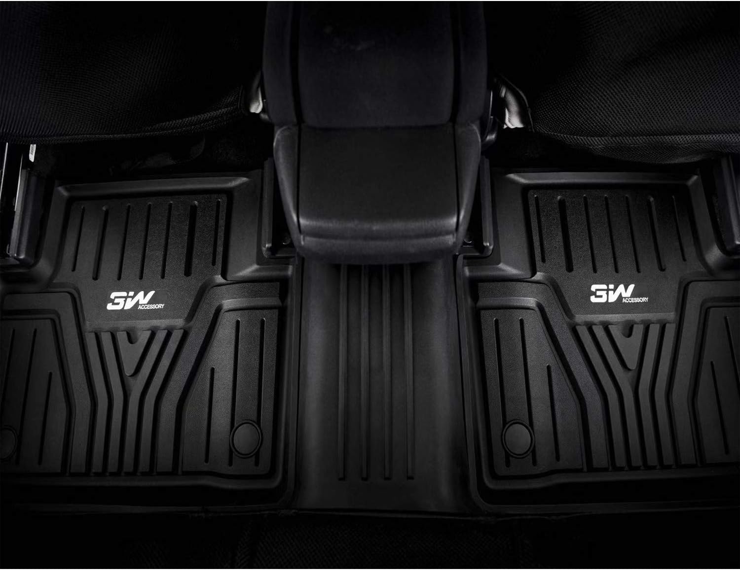 Black All Weather Heavy Duty TPE Car Floor Mats for Honda Accord 2018-2021 Front & Rear 2 Rows H880
