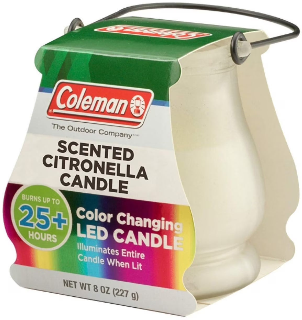 Color Changing LED Citronella Outdoor Scented Candle, 8 oz, Pack of 6 D9789