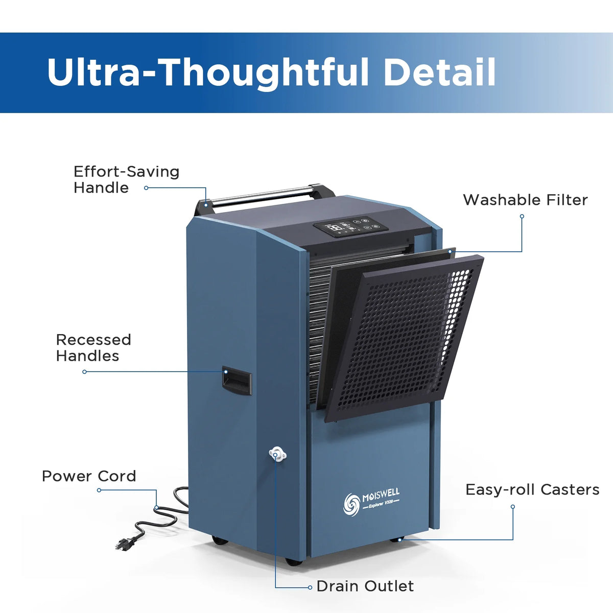 305 Pint Commercial Dehumidifier with Drain Hose W39513