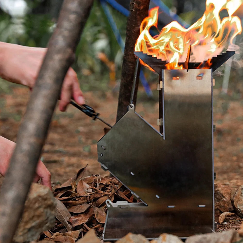Portable Stainless Steel Rocket Camp Stove L642025