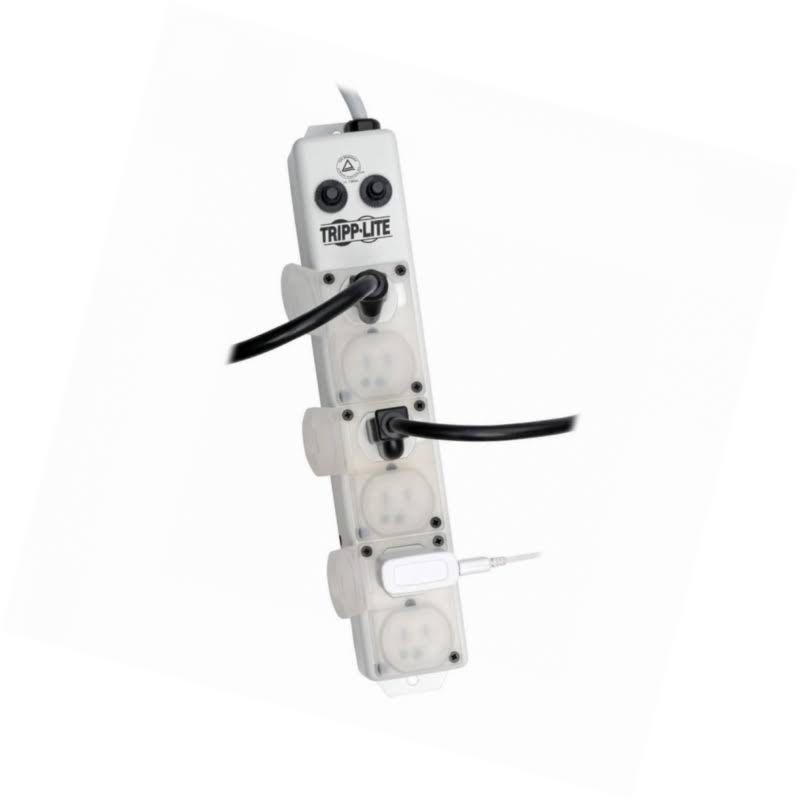 Medical-Grade Power Strip 6 15A Hospital-Grade Outlets 15ft. Cord L7653