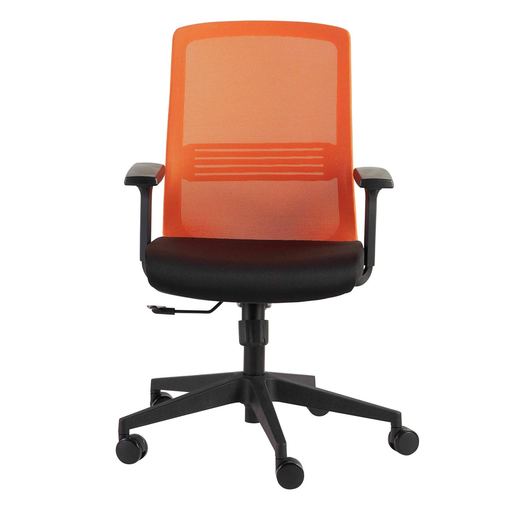 Orange Office Chair with Adjustable Arms P206455