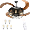 Retractable Ceiling Fan with Lights Remote Control L290
