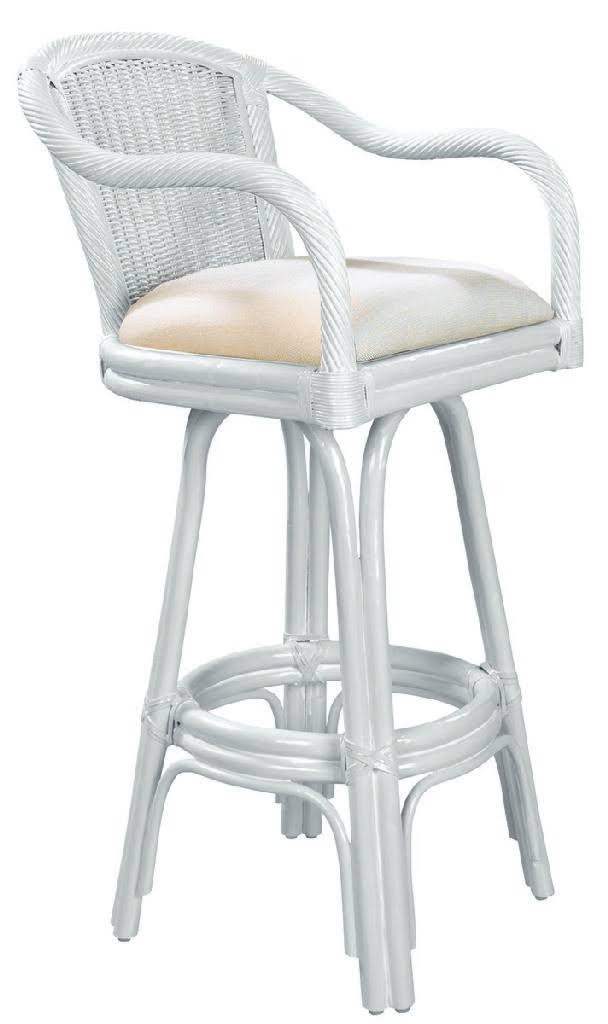 Whitewash Rattan Counterstool V248037