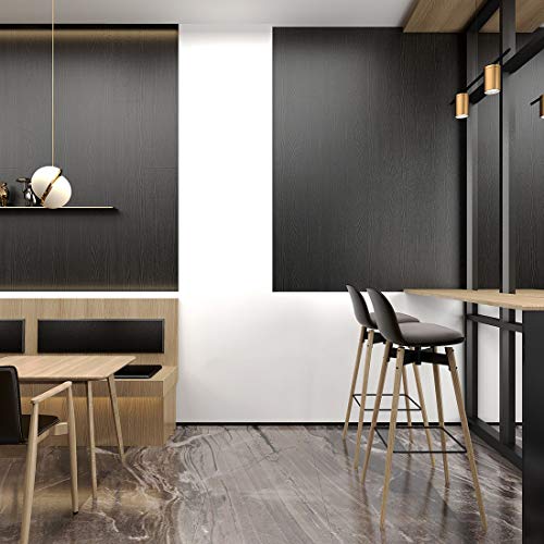 Black Wood Wallpaper Self-Adhesive Contact Paper X492