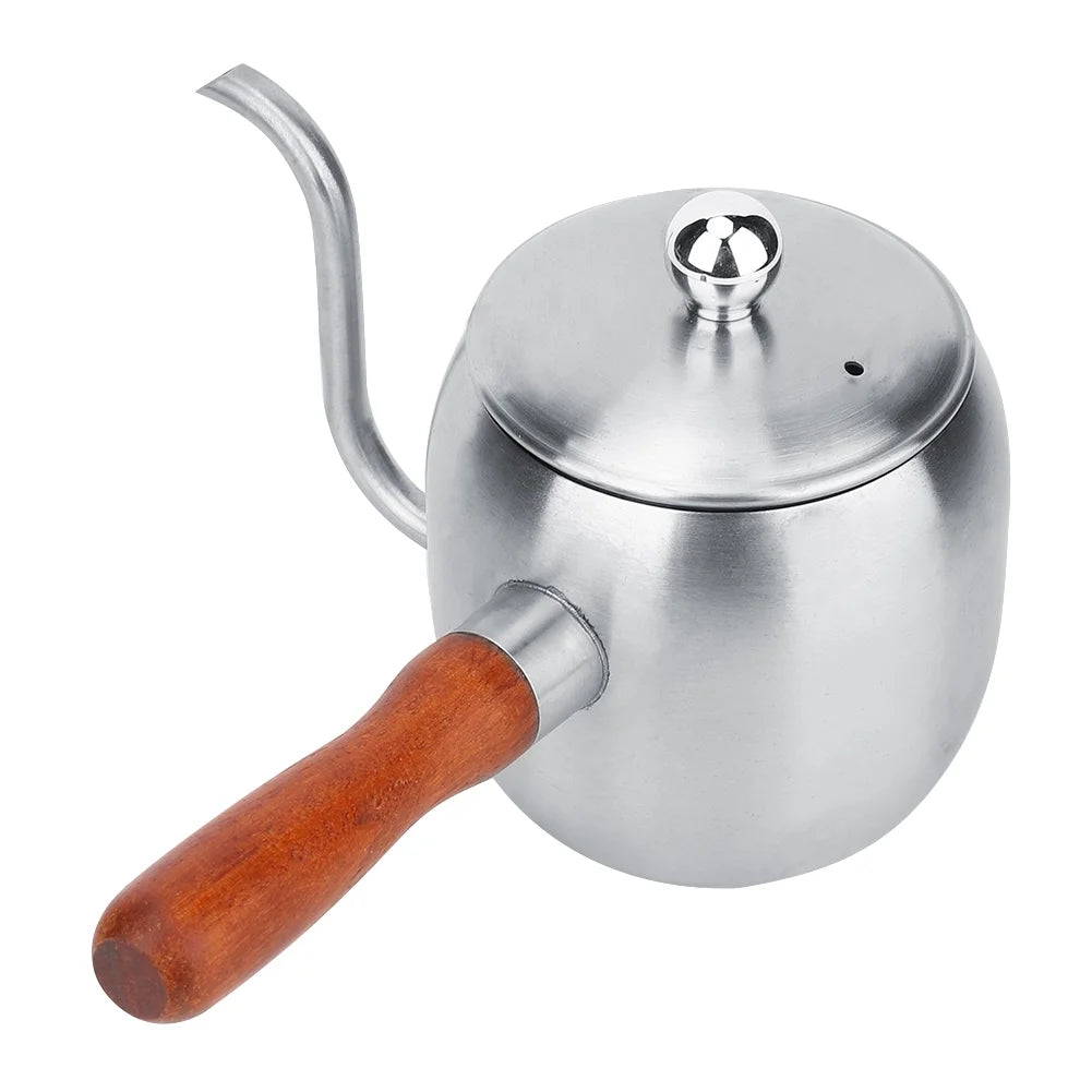 500ml Stainless Steel Coffee Drip Kettle Teapot Long Spout U78169