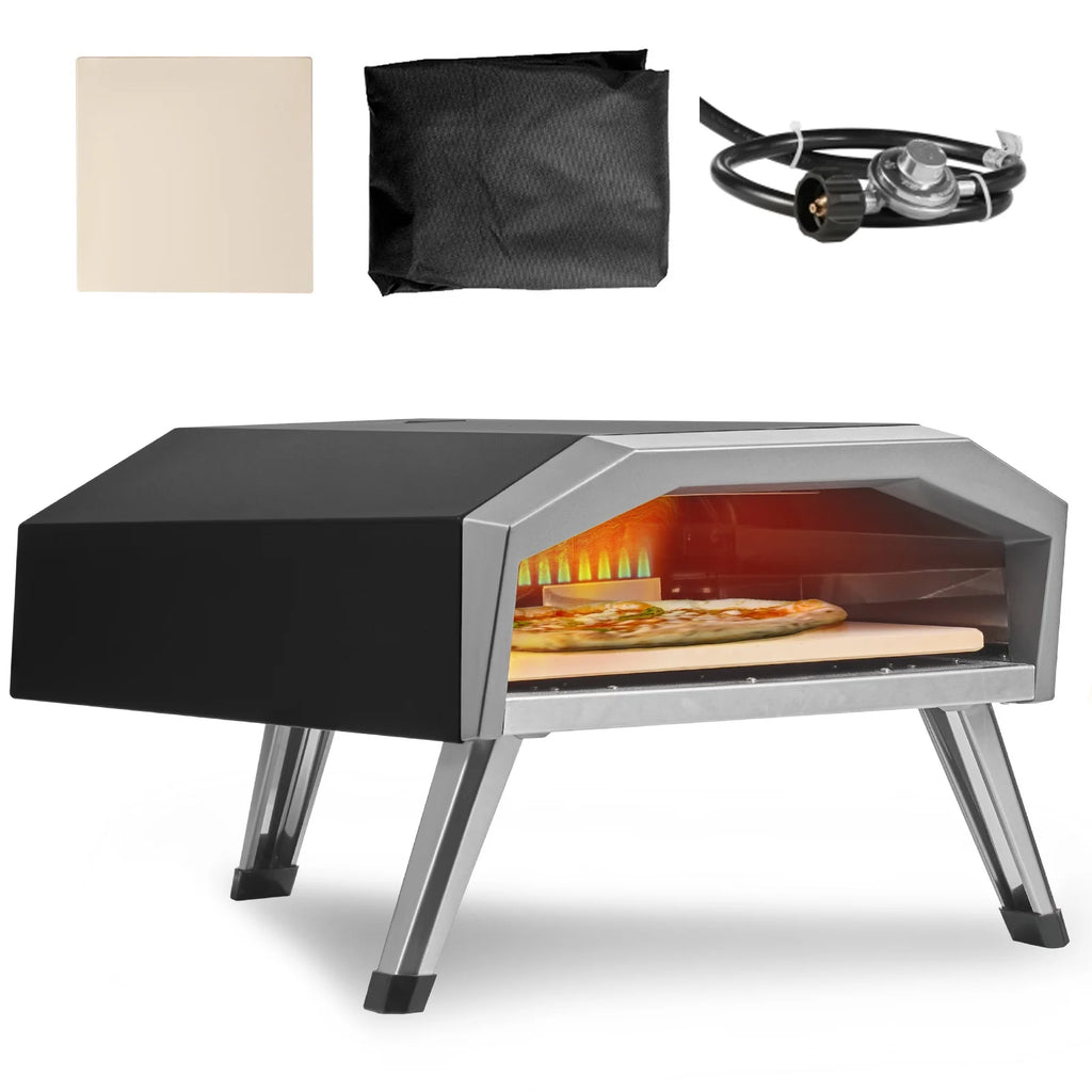 13" Portable Outdoor Pizza Oven Stainless Steel A7488