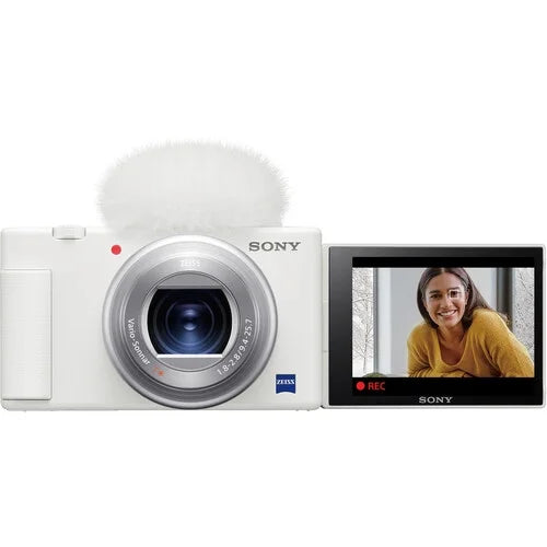White Compact Digital 4K Camera Bundle I572986